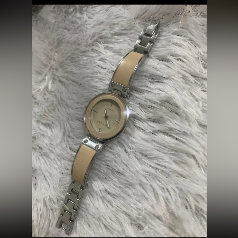 Annie Klein Watch Two Tone Silver and Nude